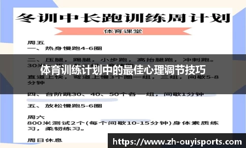 体育训练计划中的最佳心理调节技巧